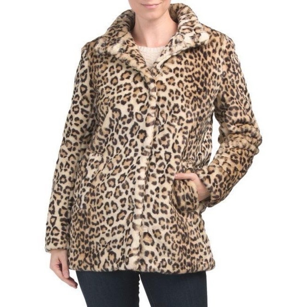Rachel Zoe Faux Fur Leopard Coat